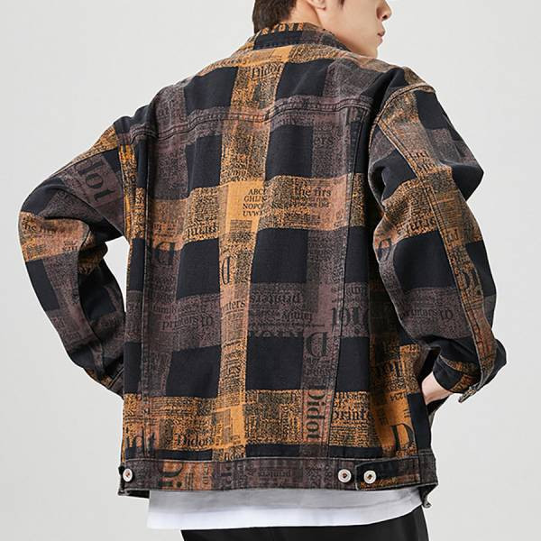 復古撞色牛仔外套 - 1配色（限時特賣 - 5折） 幕峰MuFeng,男裝特賣,5折優惠,快閃活動,限時出清,網路購物,男裝品牌,超值優惠,時尚穿搭,2025特賣