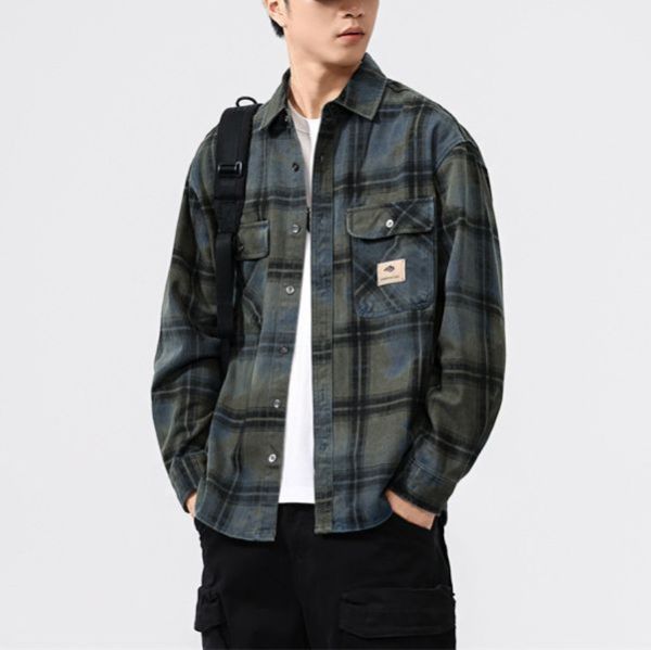 昔懷復古格子休閒外套 - 2配色（限時特賣 - 5折） 幕峰MuFeng,男裝特賣,5折優惠,快閃活動,限時出清,網路購物,男裝品牌,超值優惠,時尚穿搭,2026特賣