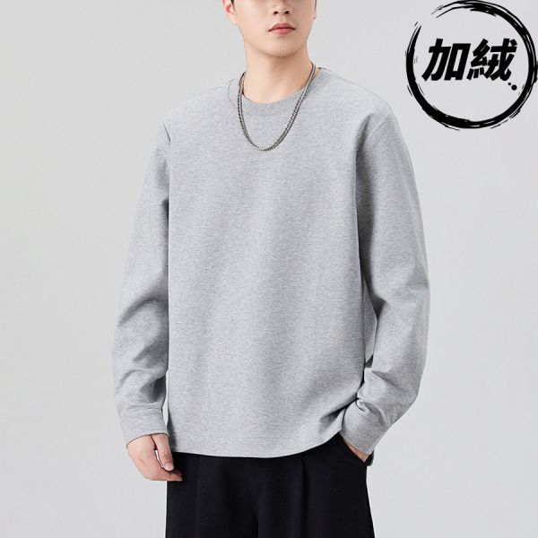 舒暖重磅保暖休閒長袖 - 3配色（加絨） 幕峰MuFeng,冬季奧利絨卫衣,圆领长袖上衣,保暖套头衫,宽松休闲卫衣,男士潮流卫衣,冬季保暖上衣,街头休闲卫衣,加绒厚款卫衣,冬日时尚外套