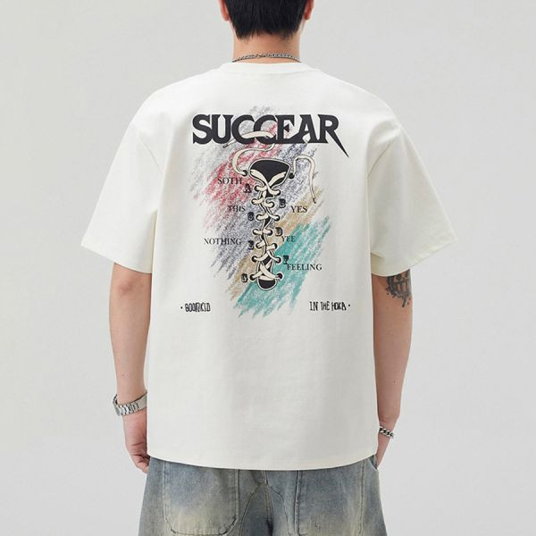 魂動重磅潮流立體印花短袖 - 2配色（限時特賣 - 5折） 幕峰MuFeng,男裝特賣,5折優惠,快閃活動,限時出清,網路購物,男裝品牌,超值優惠,時尚穿搭,2025特賣