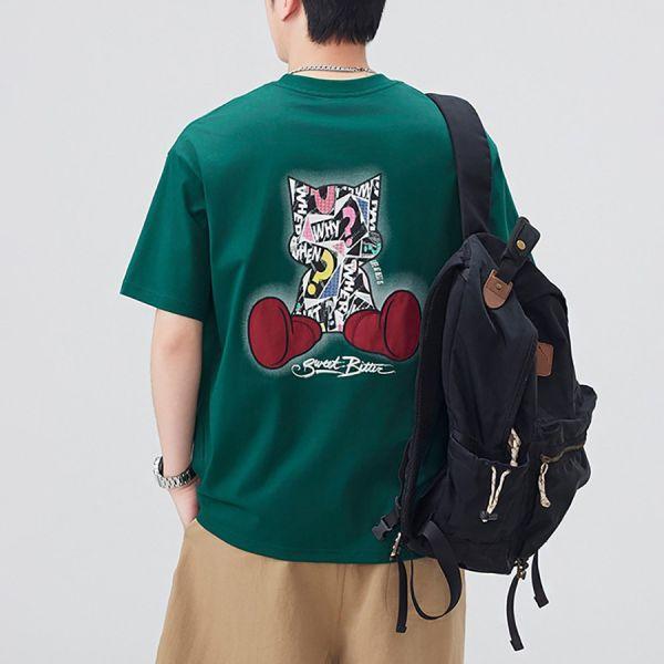 原子重磅刺繡印花潮流短袖 - 4配色（限時特賣 - 5折） 幕峰MuFeng,男裝特賣,5折優惠,快閃活動,限時出清,網路購物,男裝品牌,超值優惠,時尚穿搭,2026特賣