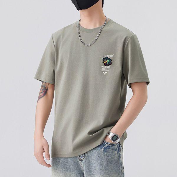 拼藝刺繡印花潮流短袖 - 4配色（限時特賣 - 5折） 幕峰MuFeng,男裝特賣,5折優惠,快閃活動,限時出清,網路購物,男裝品牌,超值優惠,時尚穿搭,2026特賣