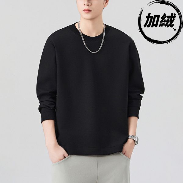 舒暖重磅保暖休閒長袖 - 3配色（加絨） 幕峰MuFeng,冬季奧利絨卫衣,圆领长袖上衣,保暖套头衫,宽松休闲卫衣,男士潮流卫衣,冬季保暖上衣,街头休闲卫衣,加绒厚款卫衣,冬日时尚外套