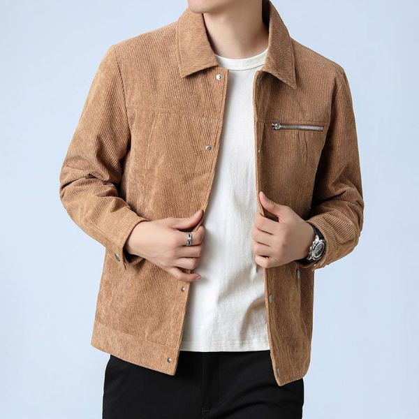 韵酷翻領排扣休閒外套 - 4配色（限時特賣 - 5折） 幕峰MuFeng,男裝特賣,5折優惠,快閃活動,限時出清,網路購物,男裝品牌,超值優惠,時尚穿搭,2025特賣