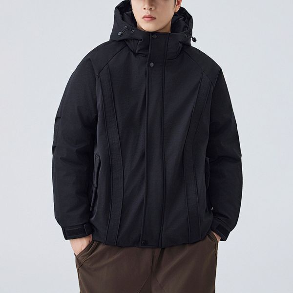 極暖防風連帽休閒保暖外套 - 4配色 幕峰MuFeng,加厚面包服,冬季外套,保暖防風,潮流男裝,連帽外套,休閒百搭,戶外禦寒,寬鬆剪裁,街頭時尚