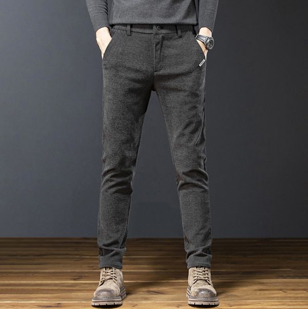 破軍雪尼爾修身小直筒長褲 - 3配色 幕峰MuFeng,雪尼爾長褲,修身休閒褲,破軍系列,男士長褲,挺拔剪裁,質感面料,潮流男裝,時尚百搭褲,秋冬穿搭