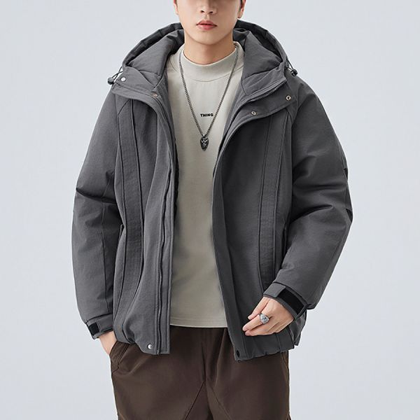 極暖防風連帽休閒保暖外套 - 4配色 幕峰MuFeng,加厚面包服,冬季外套,保暖防風,潮流男裝,連帽外套,休閒百搭,戶外禦寒,寬鬆剪裁,街頭時尚