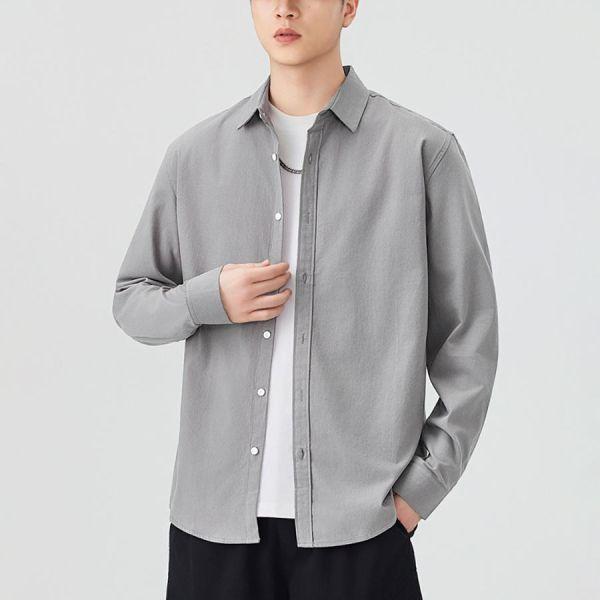 簡約純棉休閒襯衫長袖 - 4配色（限時特賣 - 5折） 幕峰MuFeng,男裝特賣,5折優惠,快閃活動,限時出清,網路購物,男裝品牌,超值優惠,時尚穿搭,2026特賣