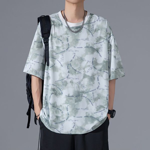 靜界冰絲圓領休閒短袖 - 3配色 幕峰MuFeng,夏季,冰絲,大尺碼,平價服飾,短袖,男裝,免運,網路購物,2025