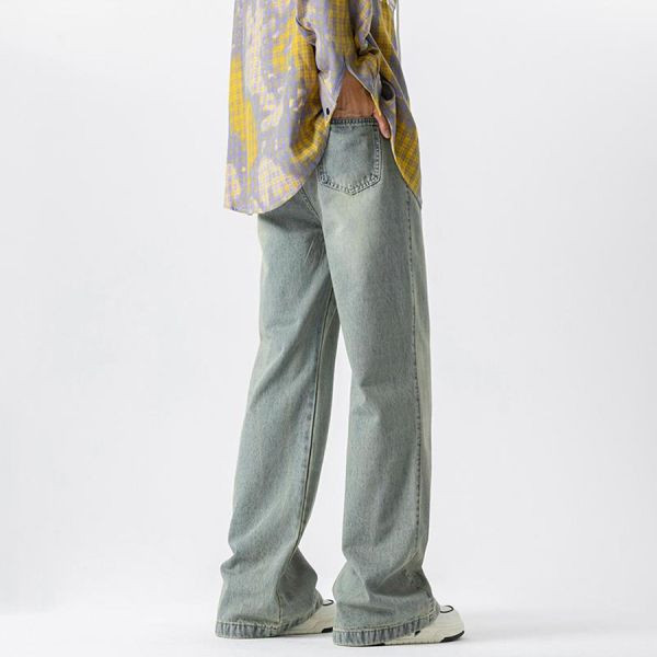 垂律寬鬆直筒微喇叭牛仔長褲 - 2配色（限時特賣 - 5折） 幕峰MuFeng,男裝特賣,5折優惠,快閃活動,限時出清,網路購物,男裝品牌,超值優惠,時尚穿搭,2025特賣