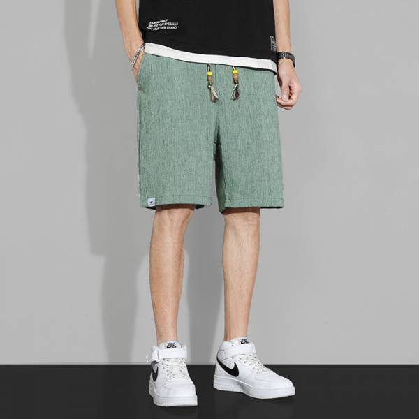 棉麻簡約休閒短褲 - 4配色（限時特賣 - 5折） 幕峰MuFeng,男裝特賣,5折優惠,快閃活動,限時出清,網路購物,男裝品牌,超值優惠,時尚穿搭,2026特賣