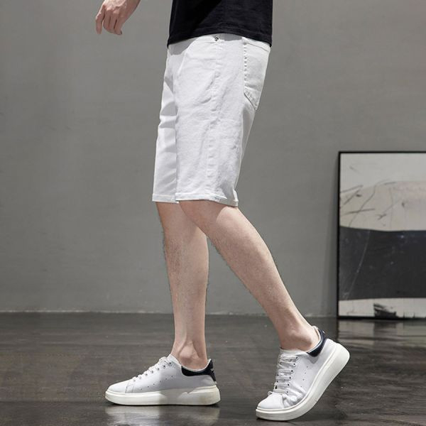 境白休閒牛仔短褲 - 1配色（限時特賣 - 5折） 幕峰MuFeng,男裝特賣,5折優惠,快閃活動,限時出清,網路購物,男裝品牌,超值優惠,時尚穿搭,2025特賣