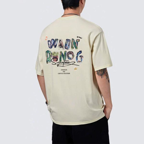 諾格重磅潮流印花短袖 - 4配色 幕峰MuFeng,印花短袖,T恤男,潮流短袖,男士T恤,街頭穿搭,休閒短袖,百搭上衣,夏季男裝,四色可選