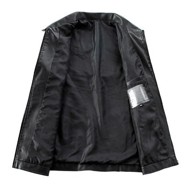 雅鋒翻領皮衣外套 - 1配色 幕峰MuFeng,男士皮衣外套,翻領皮衣男,爸爸外套推薦,春季男裝外套,商務休閒外套,成熟男士穿搭,純色皮衣,百搭男外套,中年男裝