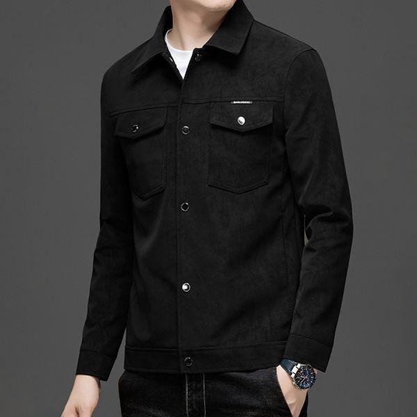 穩尚翻領麂皮絨休閒外套 - 2配色（限時特賣 - 5折） 幕峰MuFeng,男裝特賣,5折優惠,快閃活動,限時出清,網路購物,男裝品牌,超值優惠,時尚穿搭,2026特賣