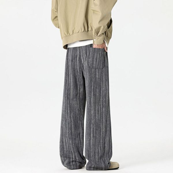 潮尚寬鬆休閒闊腿長褲 - 3配色 幕峰MuFeng,大碼男褲,寬鬆直筒褲,顯瘦休閒褲,春秋長褲,百搭男裝,潮流闊腿褲,舒適穿搭,加肥加大褲,時尚男褲