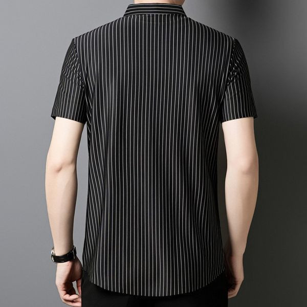 冰裁彈力無痕襯衫短袖 - 4配色（限時特賣 - 5折） 幕峰MuFeng,男裝特賣,5折優惠,快閃活動,限時出清,網路購物,男裝品牌,超值優惠,時尚穿搭,2025特賣