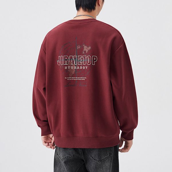 熾影重磅加厚潮流長袖 - 2配色 幕峰MuFeng,本命年衛衣,紅黑圓領衛衣,加厚套頭衫,寬鬆情侶裝,潮牌男裝,秋冬保暖上衣,街頭潮流衛衣,重磅紅色黑色上衣,休閒外套