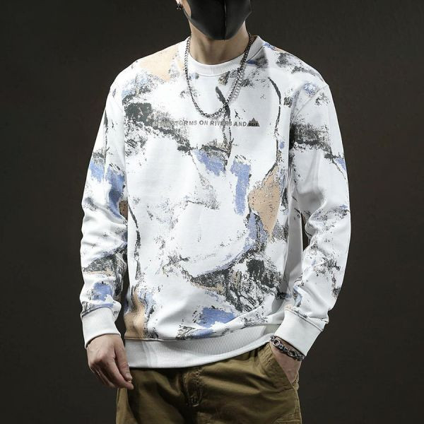 湧激潮流印花長袖 - 3配色（限時特賣 - 5折） 幕峰MuFeng,男裝特賣,5折優惠,快閃活動,限時出清,網路購物,男裝品牌,超值優惠,時尚穿搭,2026特賣