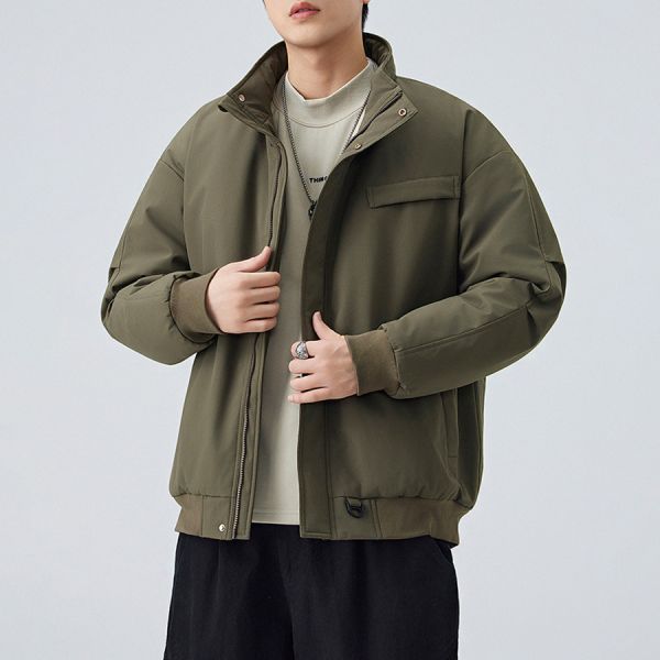 凜風立領防風保暖外套 - 3配色 幕峰MuFeng,男士棉服,立領外套,寬鬆棉服,休閒百搭男,加厚保暖服,面包服男,戶外棉袄,冬季男裝外套,帥氣休閒風