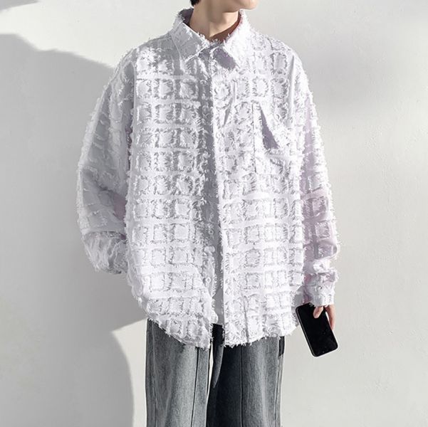 途域潮流磨毛格子襯衫外套 - 3配色 幕峰MuFeng,2025,襯衫,外套,格子,男裝,品牌服飾,網路購物,潮流,男生穿搭