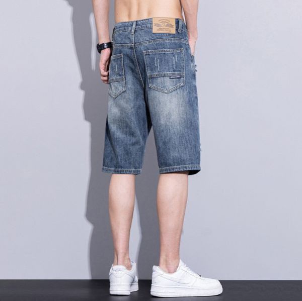 夏痕直筒五分牛仔短褲 - 2配色（限時特賣 - 5折） 幕峰MuFeng,男裝特賣,5折優惠,快閃活動,限時出清,網路購物,男裝品牌,超值優惠,時尚穿搭,2025特賣
