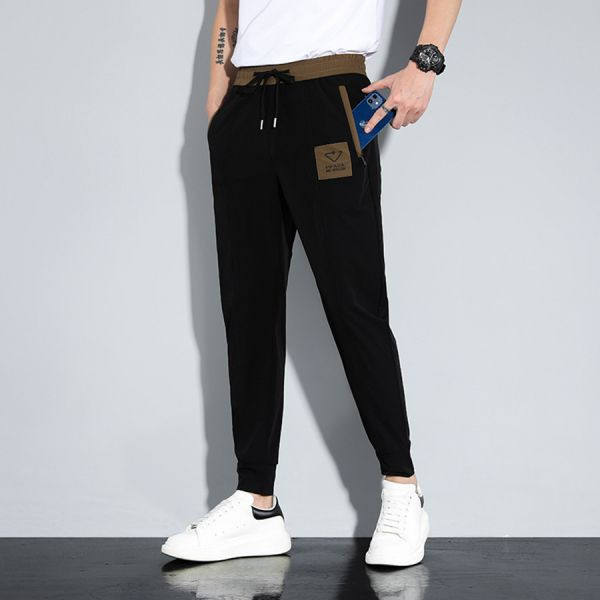 紳爵拼接休閒束口長褲 - 2配色（限時特賣 - 5折） 幕峰MuFeng,男裝特賣,5折優惠,快閃活動,限時出清,網路購物,男裝品牌,超值優惠,時尚穿搭,2025特賣