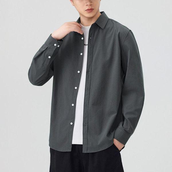 簡約純棉休閒襯衫長袖 - 4配色（限時特賣 - 5折） 幕峰MuFeng,男裝特賣,5折優惠,快閃活動,限時出清,網路購物,男裝品牌,超值優惠,時尚穿搭,2026特賣