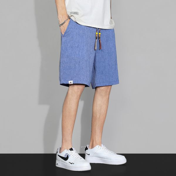 棉麻簡約休閒短褲 - 4配色（限時特賣 - 5折） 幕峰MuFeng,男裝特賣,5折優惠,快閃活動,限時出清,網路購物,男裝品牌,超值優惠,時尚穿搭,2026特賣