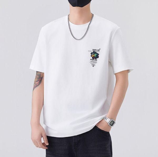 拼藝刺繡印花潮流短袖 - 4配色（限時特賣 - 5折） 幕峰MuFeng,男裝特賣,5折優惠,快閃活動,限時出清,網路購物,男裝品牌,超值優惠,時尚穿搭,2026特賣