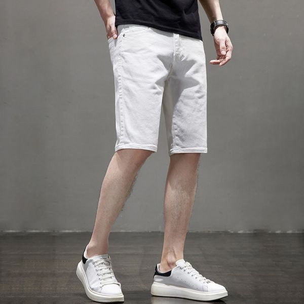 境白休閒牛仔短褲 - 1配色（限時特賣 - 5折） 幕峰MuFeng,男裝特賣,5折優惠,快閃活動,限時出清,網路購物,男裝品牌,超值優惠,時尚穿搭,2025特賣
