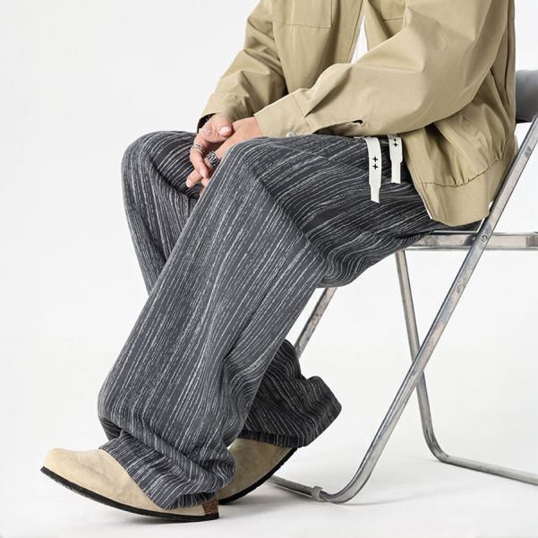 潮尚寬鬆休閒闊腿長褲 - 3配色 幕峰MuFeng,大碼男褲,寬鬆直筒褲,顯瘦休閒褲,春秋長褲,百搭男裝,潮流闊腿褲,舒適穿搭,加肥加大褲,時尚男褲