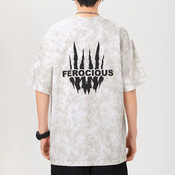 猛爪重磅潮流印花短袖 - 4配色（限時特賣 - 5折） 幕峰MuFeng,男裝特賣,5折優惠,快閃活動,限時出清,網路購物,男裝品牌,超值優惠,時尚穿搭,2025特賣