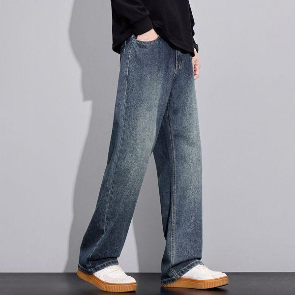 本著寬鬆直筒休閒牛仔長褲 - 3配色（限時特賣 - 5折） 幕峰MuFeng,男裝特賣,5折優惠,快閃活動,限時出清,網路購物,男裝品牌,超值優惠,時尚穿搭,2026特賣