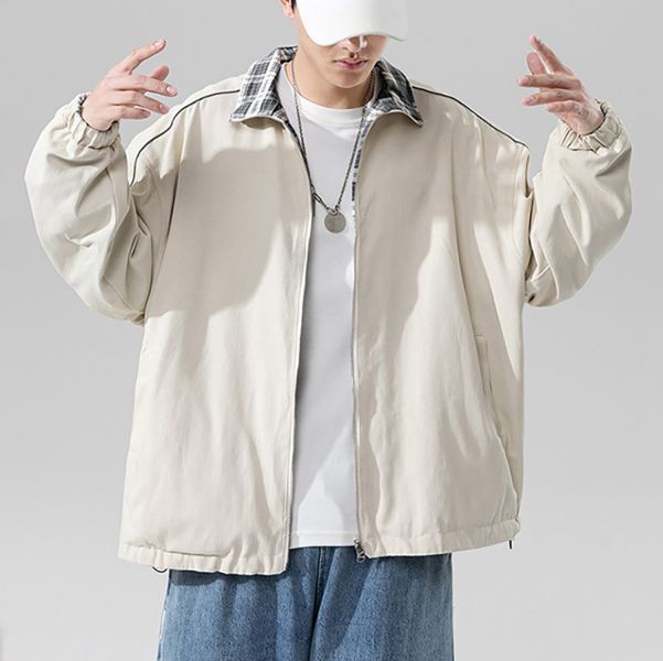 單格潮流立領雙面外套 - 2配色 幕峰,班服,團服,流行,免運,穿搭,男裝,品牌,網購