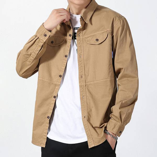 十二釦工裝襯衫外套 - 5配色（限時特賣 - 5折） 幕峰MuFeng,男裝特賣,5折優惠,快閃活動,限時出清,網路購物,男裝品牌,超值優惠,時尚穿搭,2025特賣