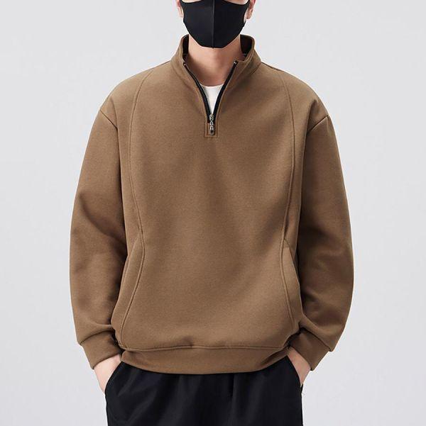 順穿半拉鍊立領雙口袋長袖 - 3配色（限時特賣 - 5折） 幕峰MuFeng,男裝特賣,5折優惠,快閃活動,限時出清,網路購物,男裝品牌,超值優惠,時尚穿搭,2026特賣