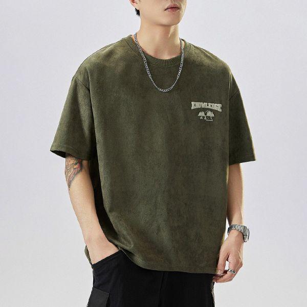 宿野重磅麂皮絨休閒短袖 - 3配色（限時特賣 - 5折） 幕峰MuFeng,男裝特賣,5折優惠,快閃活動,限時出清,網路購物,男裝品牌,超值優惠,時尚穿搭,2026特賣