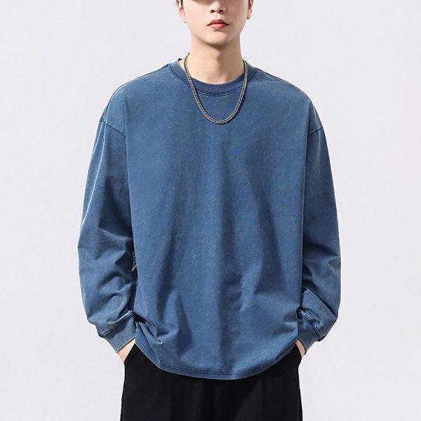 舊跡重磅復古潮流長袖 - 5配色（限時特賣 - 5折） 幕峰MuFeng,男裝特賣,5折優惠,快閃活動,限時出清,網路購物,男裝品牌,超值優惠,時尚穿搭,2026特賣