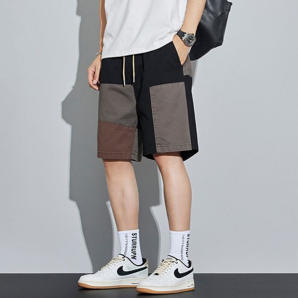 布勢撞色休閒五分短褲 - 3配色（限時特賣 - 5折） 幕峰MuFeng,男裝特賣,5折優惠,快閃活動,限時出清,網路購物,男裝品牌,超值優惠,時尚穿搭,2025特賣