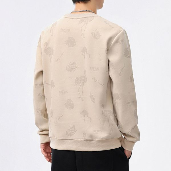 鶴影潮流印花休閒長袖 - 3配色（限時特賣 - 5折） 幕峰MuFeng,男裝特賣,5折優惠,快閃活動,限時出清,網路購物,男裝品牌,超值優惠,時尚穿搭,2025特賣