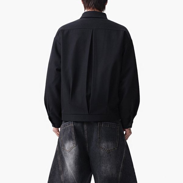 簡域翻領時尚短版外套 - 2配色 幕峰MuFeng,男士短款夾克,翻領外套男,春季男裝外套,寬鬆版型夾克,行政風外套,俐落穿搭,百搭男外套,休閒通勤外套,潮流男裝