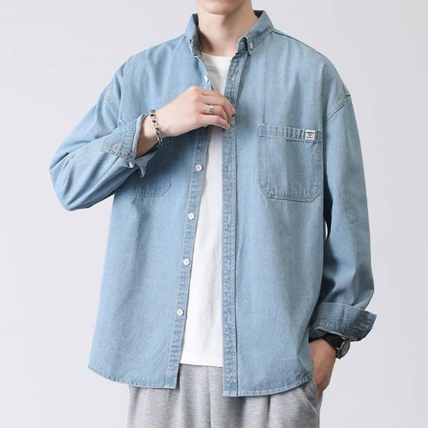 素雅牛仔薄外套 - 3配色 幕峰,班服,團服,外套,褲子,襯衫,男裝,牛仔褲,網路購物,購物