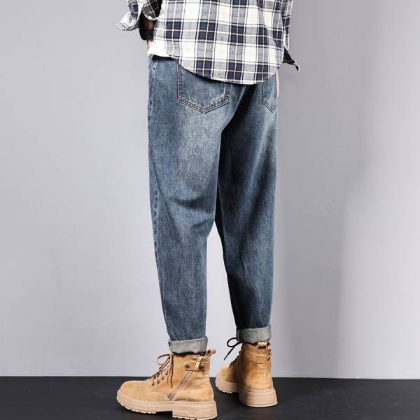 霸煌哈倫牛仔長褲 - 2配色（限時特賣 - 5折） 幕峰MuFeng,男裝特賣,5折優惠,快閃活動,限時出清,網路購物,男裝品牌,超值優惠,時尚穿搭,2025特賣