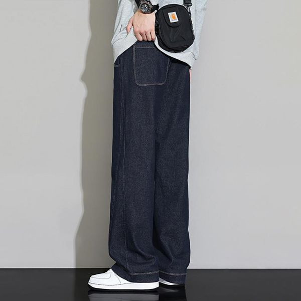 酷勢休閒直筒牛仔長褲 - 1配色（限時特賣 - 5折） 幕峰MuFeng,男裝特賣,5折優惠,快閃活動,限時出清,網路購物,男裝品牌,超值優惠,時尚穿搭,2025特賣