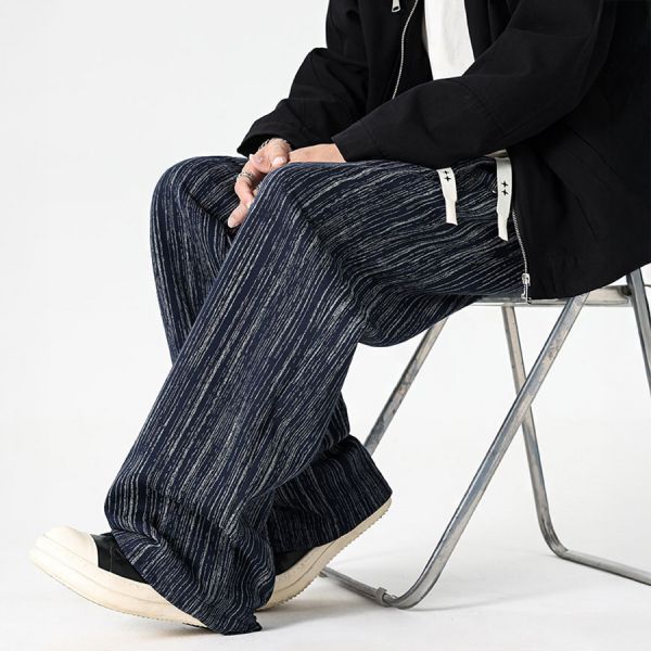 潮尚寬鬆休閒闊腿長褲 - 3配色 幕峰MuFeng,大碼男褲,寬鬆直筒褲,顯瘦休閒褲,春秋長褲,百搭男裝,潮流闊腿褲,舒適穿搭,加肥加大褲,時尚男褲