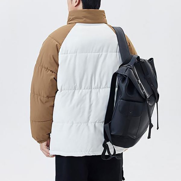 拚色棉絨防風外套 - 3配色 幕峰MuFeng,麵包服,情侶裝,外套,棉衣,保暖,男裝,冬天網路購物,2024