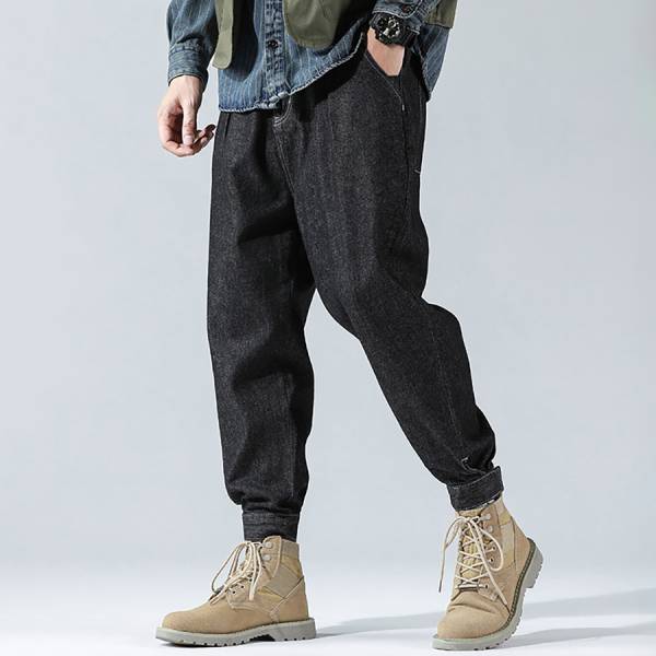 源逸哈倫束口牛仔長褲 - 2配色 幕峰,襯衫,團服,流行,免運,購物,男裝,牛仔褲,網路購物,褲子