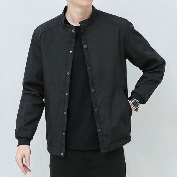 黎敦立領排釦休閒外套 - 2配色（限時特賣 - 5折） 幕峰MuFeng,男裝特賣,5折優惠,快閃活動,限時出清,網路購物,男裝品牌,超值優惠,時尚穿搭,2025特賣