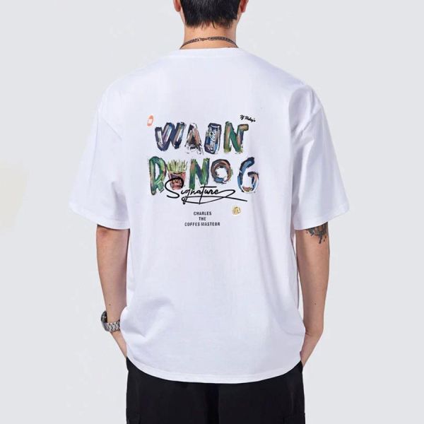 諾格重磅潮流印花短袖 - 4配色 幕峰MuFeng,印花短袖,T恤男,潮流短袖,男士T恤,街頭穿搭,休閒短袖,百搭上衣,夏季男裝,四色可選